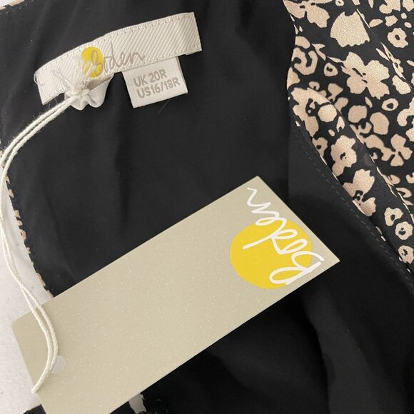 Boden Womens Dress UK 20R US 16-18R Maxi Black Floral Tiered Ruffle D0427 NWT - Picture 6 of 13